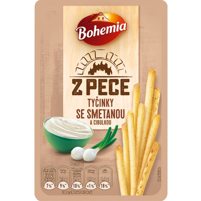 Bohemia Tyčinky 80g Smetanové s cibulkou