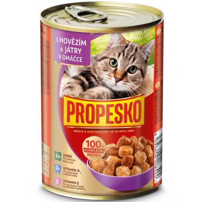Propesko kočky 415g hovězí