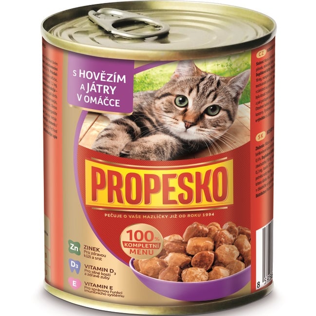 Propesko kočky 830g hovězí