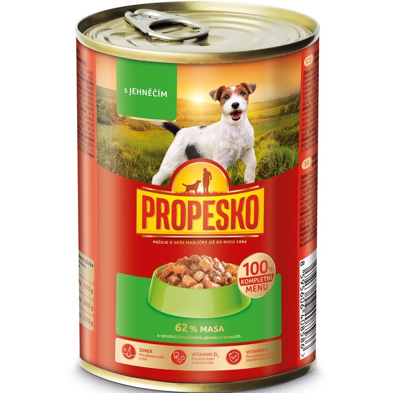 Propesko psi 415g Jehněčím
