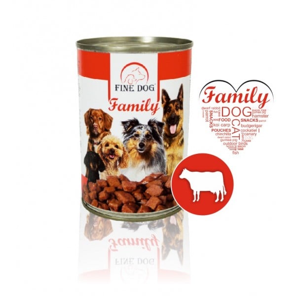 FINE DOG Family 415g Hovězí