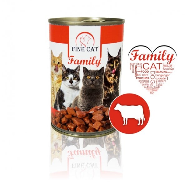 FINE CAT Family 415g Hovězí