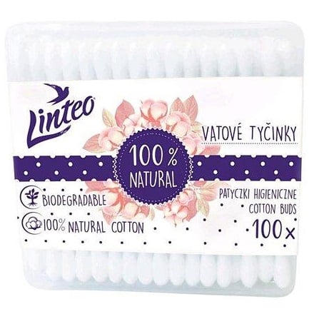 Vatové tyčinky LINTEO 100ks krabička