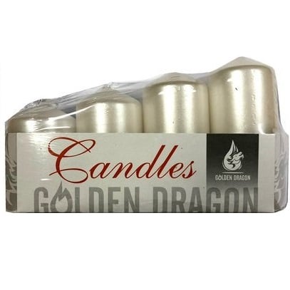 Golden Dragon Adventní schody svíčky 4ks Pearl