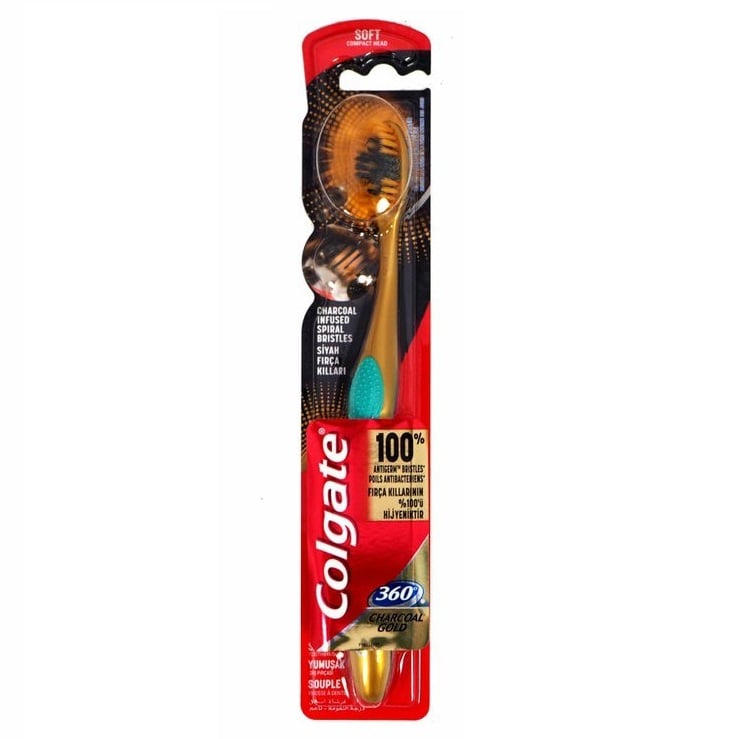 Kartáček COLGATE * 360° Charcoal Gold Soft N