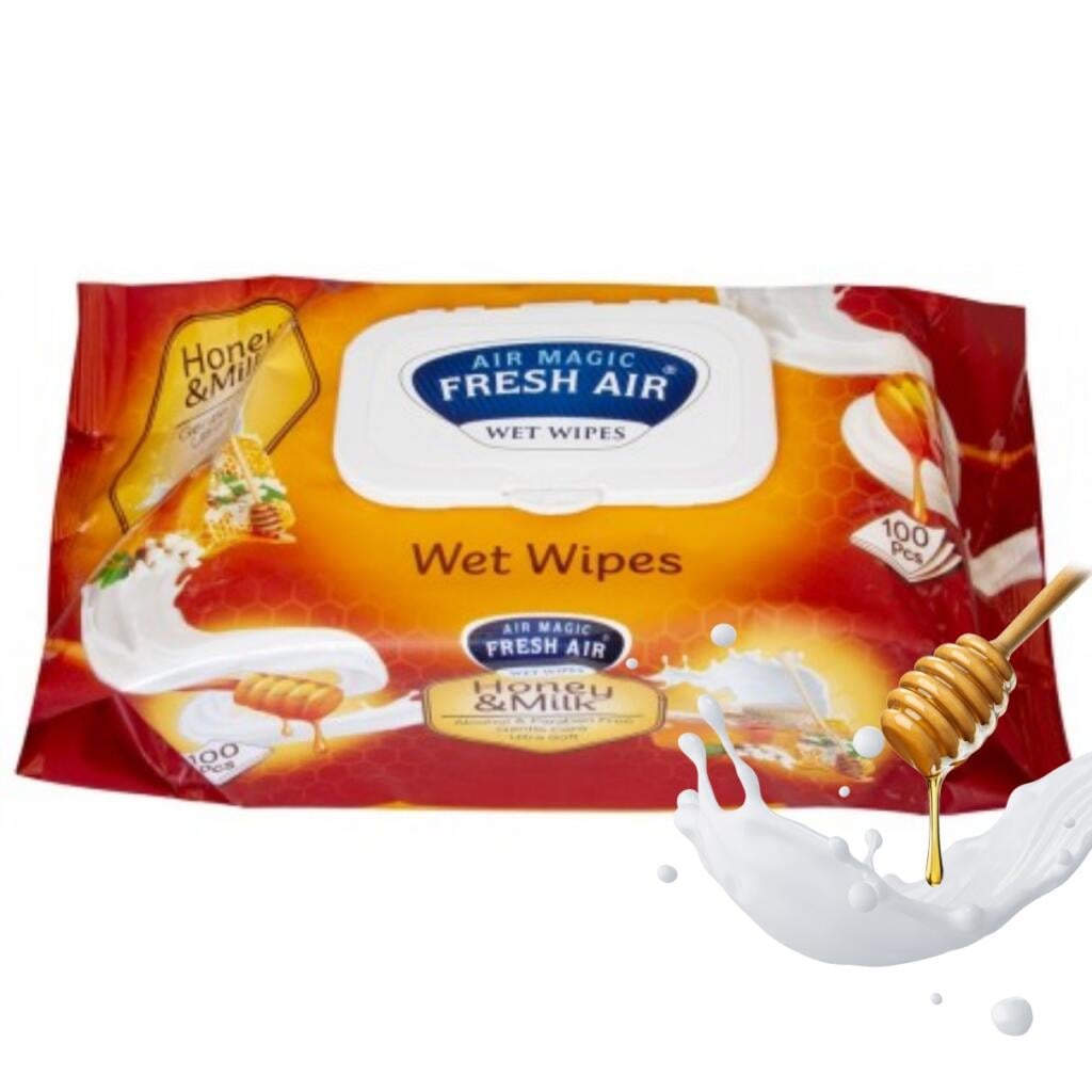 Ubrousky FRESH AIR 100ks Honey & Milk