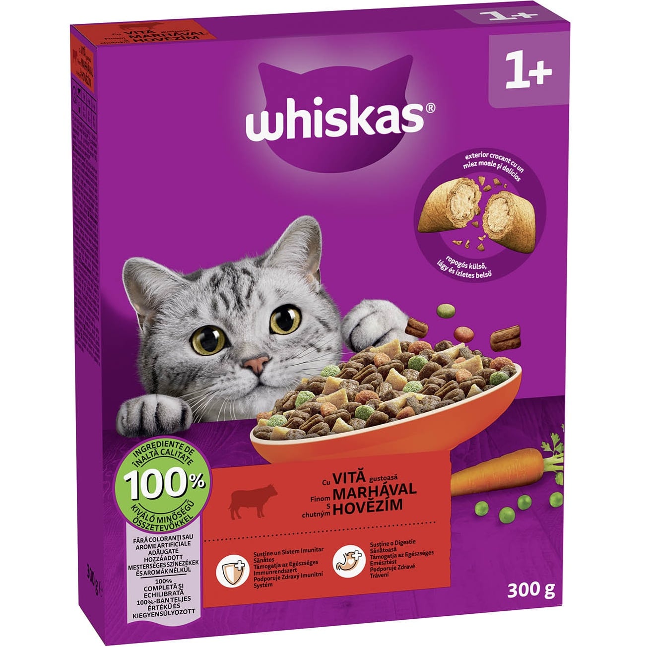 Whiskas granule 300g Box Hovězí