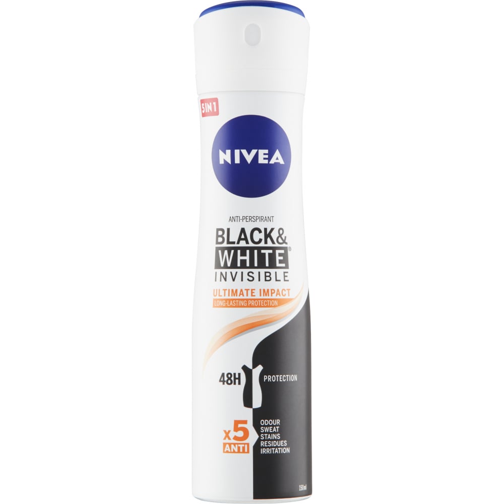 Nivea Deo 150ml F Black White