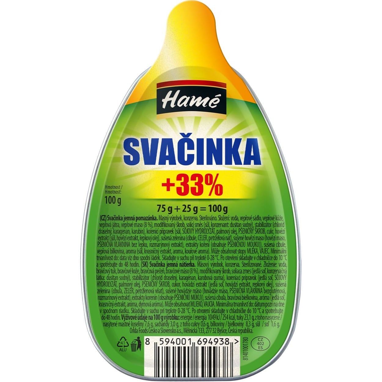 Hamé Paštika 100g Svacinka