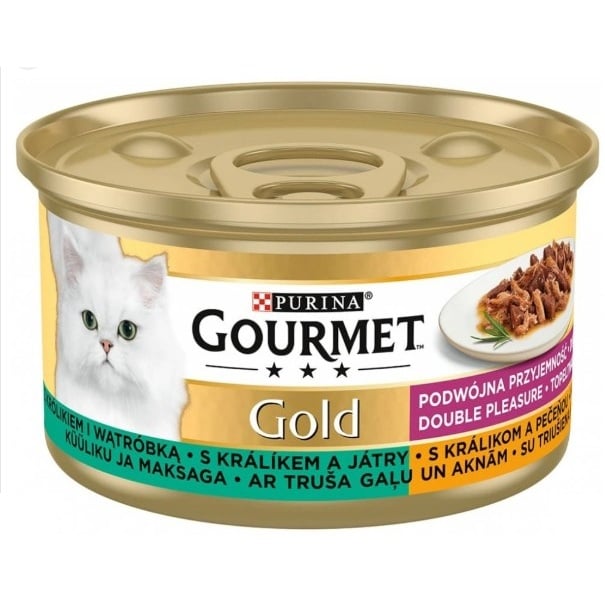 Gourmet Gold 12x85g DuoT Rabbit & Liver