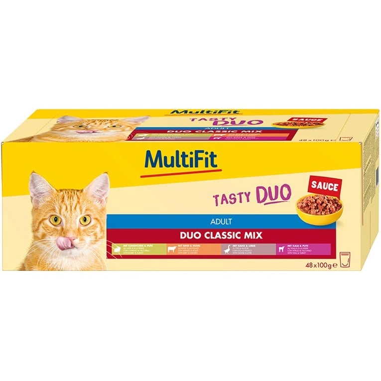 MultiFit kapsička kočky 48x100g kralicí, hovězí, krůta, husa
