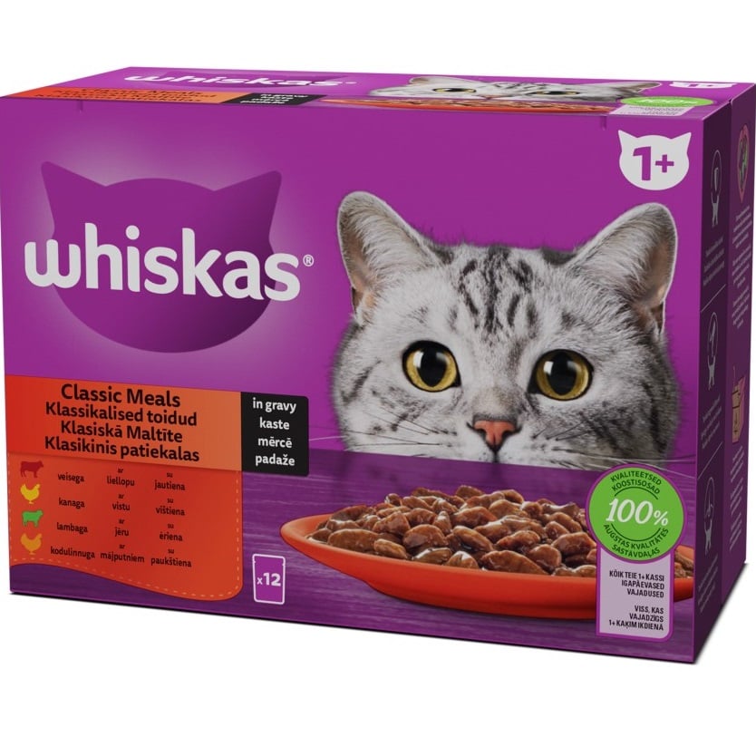 Whiskas kapsička 12x85g Classic Meals