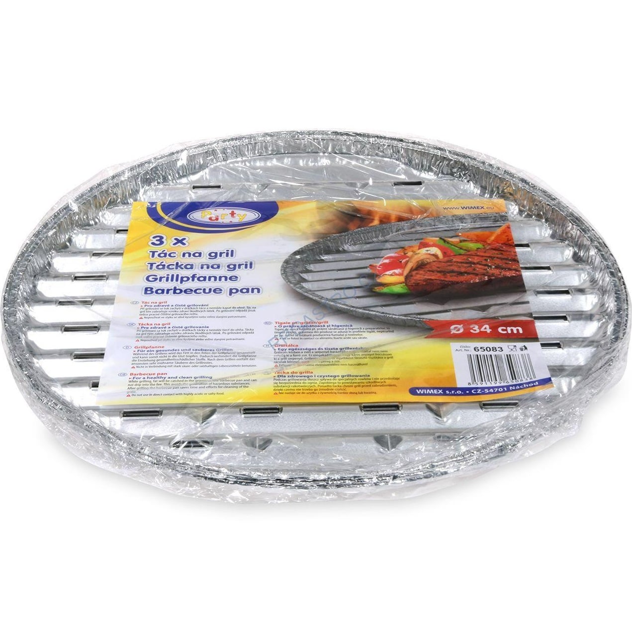 Tác na gril kulatý ALU 3ks Ø34cm