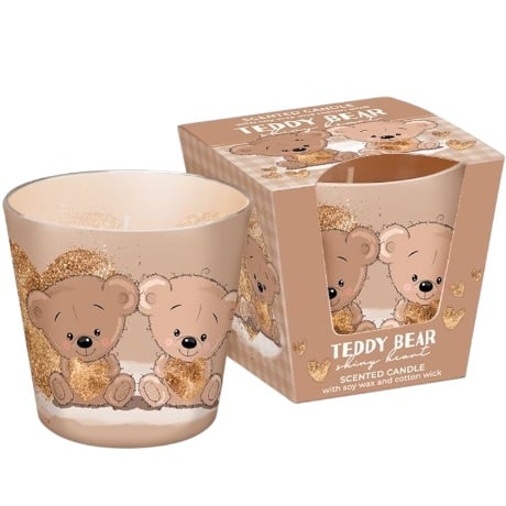 Bartek svíčka 115g Teddy Bear Shiny Heart