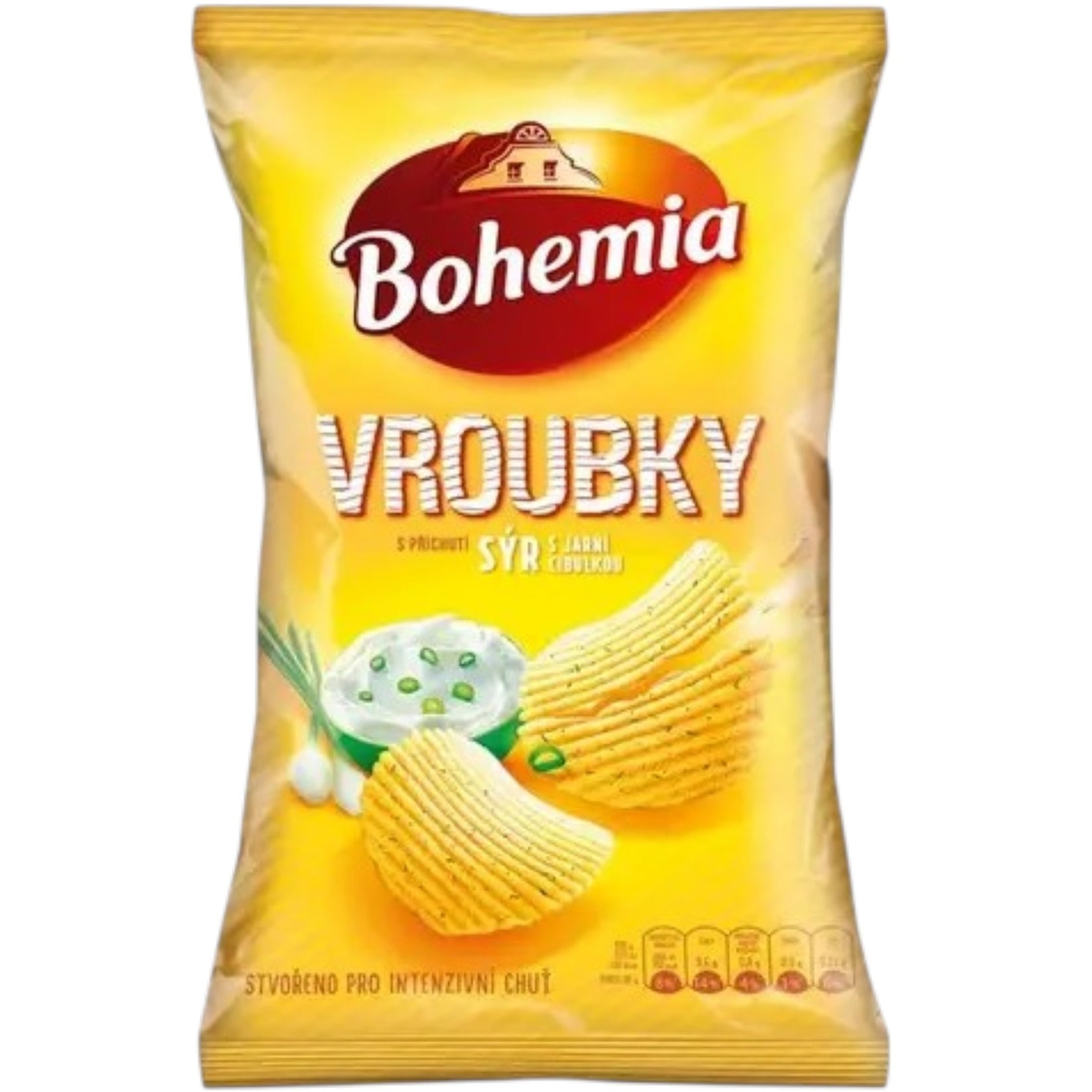 Bohemia 120g Vroubky Sýr s jarní cibulkou