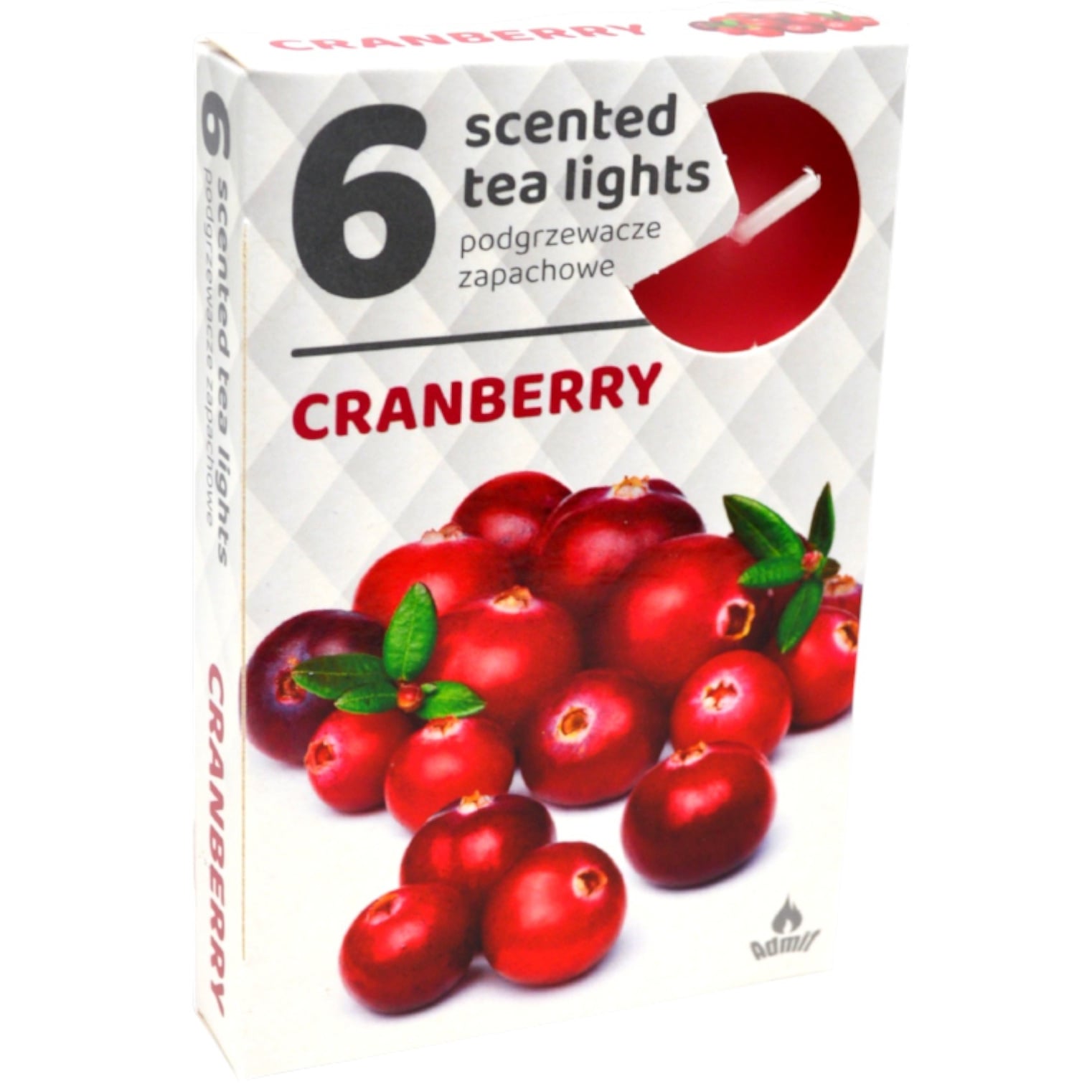 Admit Tea Lights 6ks Cranberry