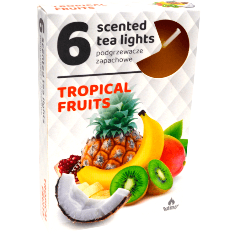 Admit Tea lights 6ks Tropical Fruits