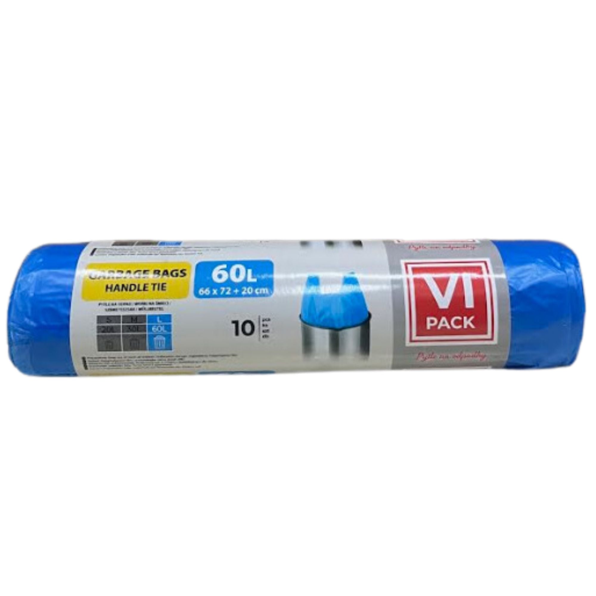 Sáčky VI Pack s uchem 60L modrý 10ks/roll