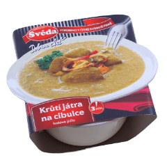 Švéda Krůtí játra na cibulce 340g