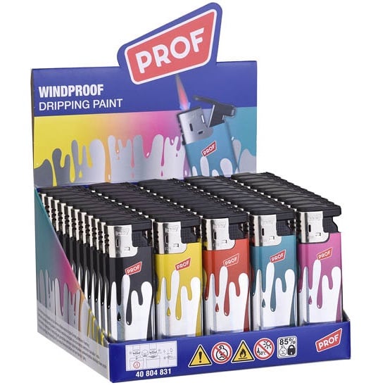 Zapalovač PROF 50ks Dripping Paint