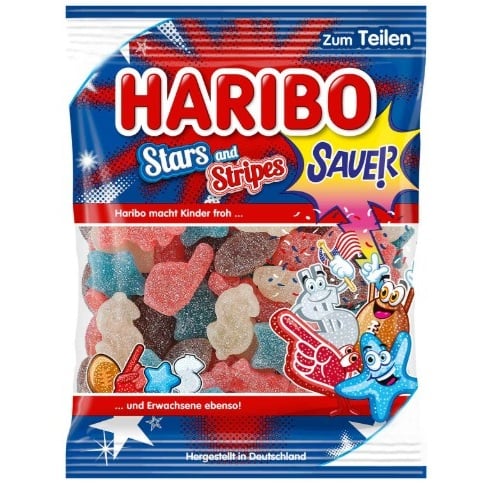 Haribo DE Stars and Stripes Sauer 175g