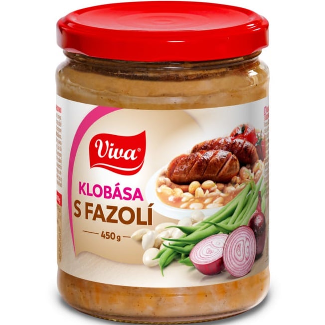 Viva 450g Klobása s fazolí