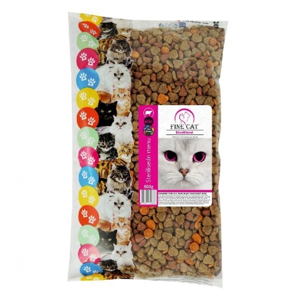 FINE CAT Sterilised s hovězím 800g