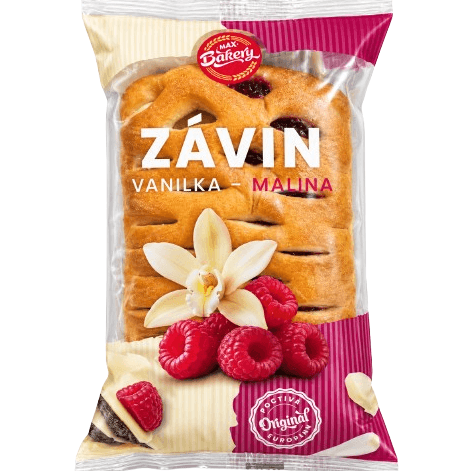 Závin 110g Vanilka & Malina