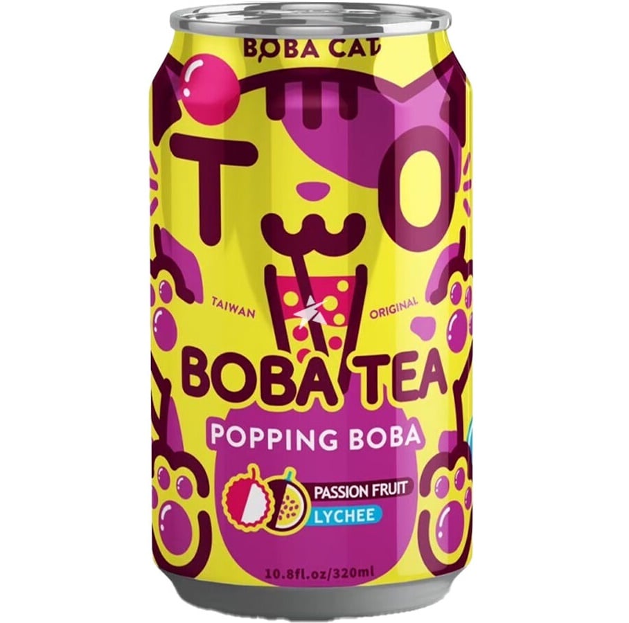 Boba Cat 315ml Passion Fruit - Lychee