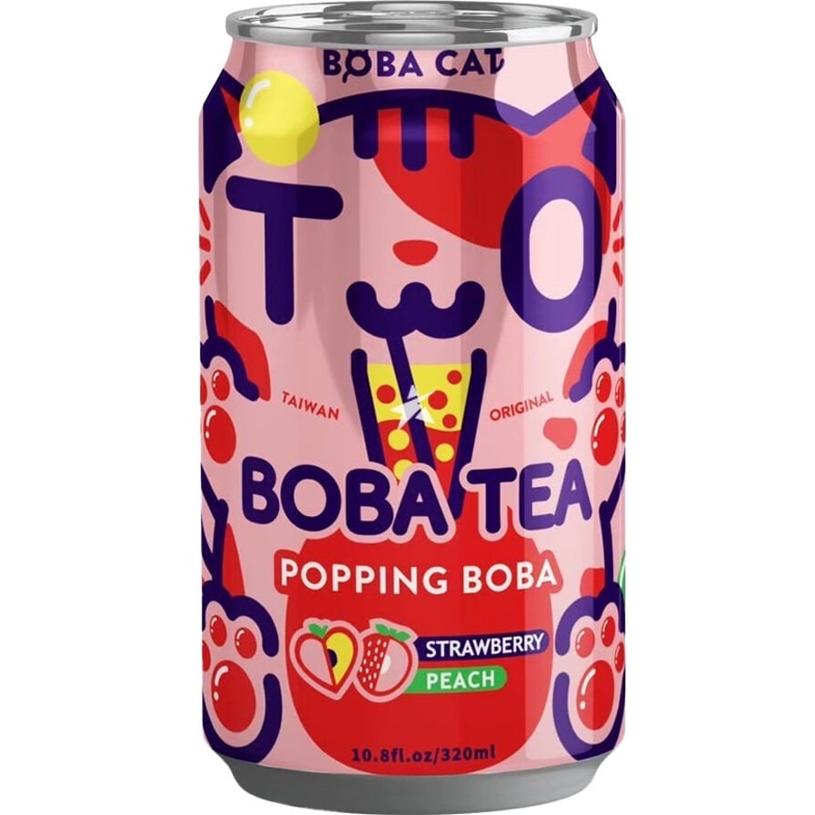 Boba Cat 315ml Strawberry - Peach