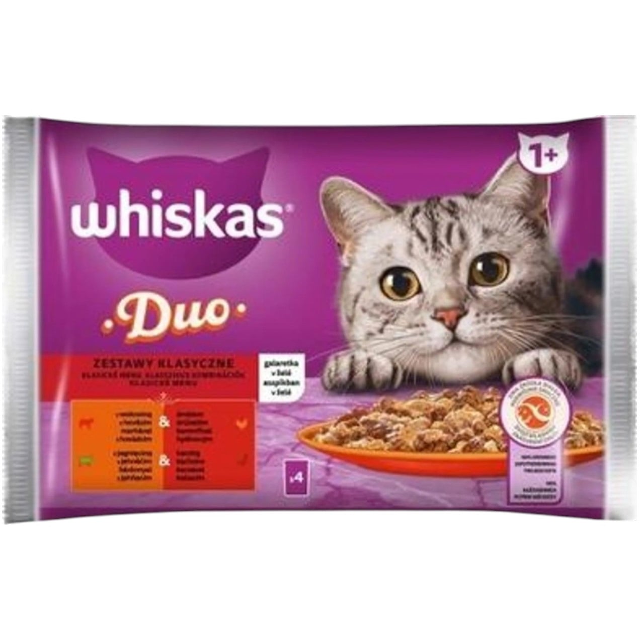 Whiskas Duo 4x85g Zestawy Klasyczne