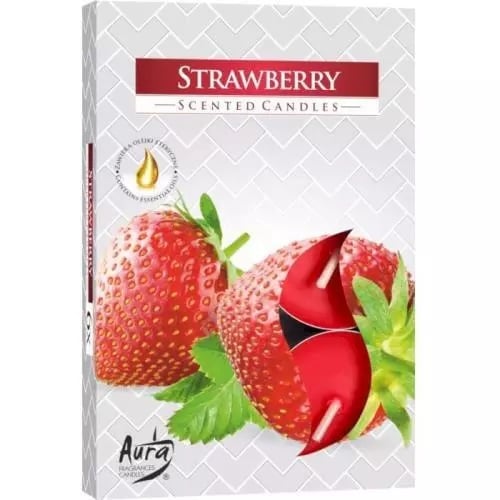 Bispol čajové svíčky 6ks Strawberry