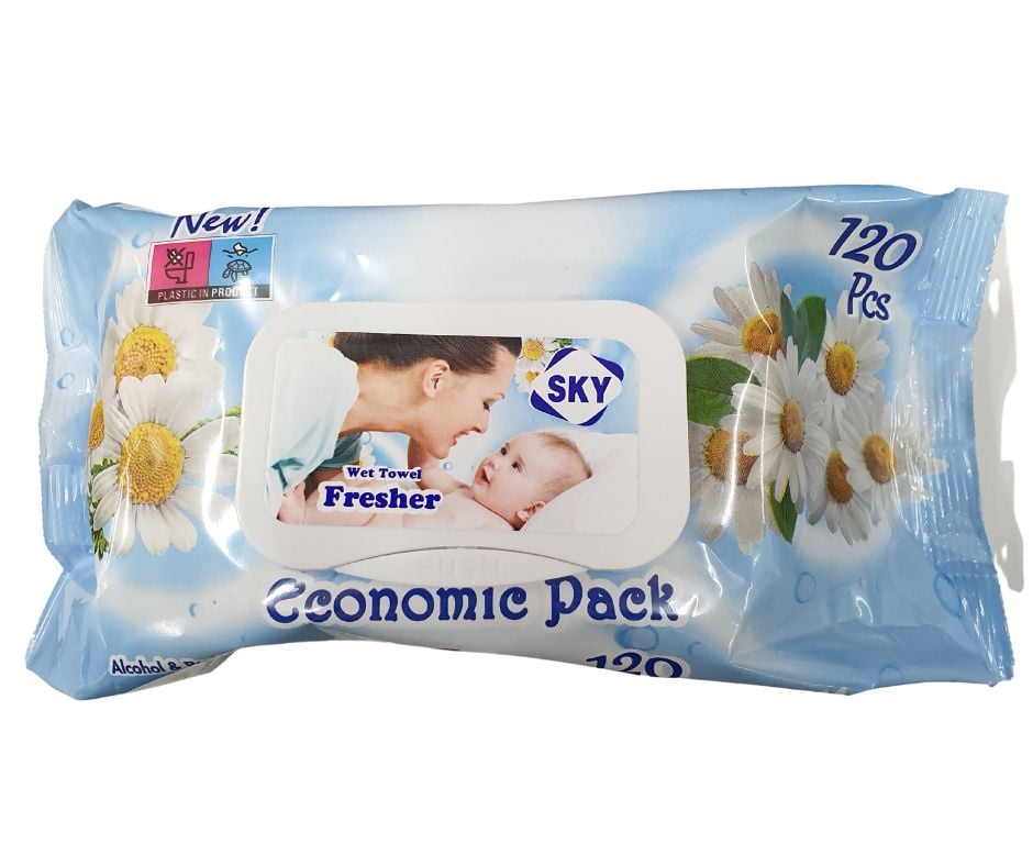Vlhčené ubrousky SKY 120ks Chamomile