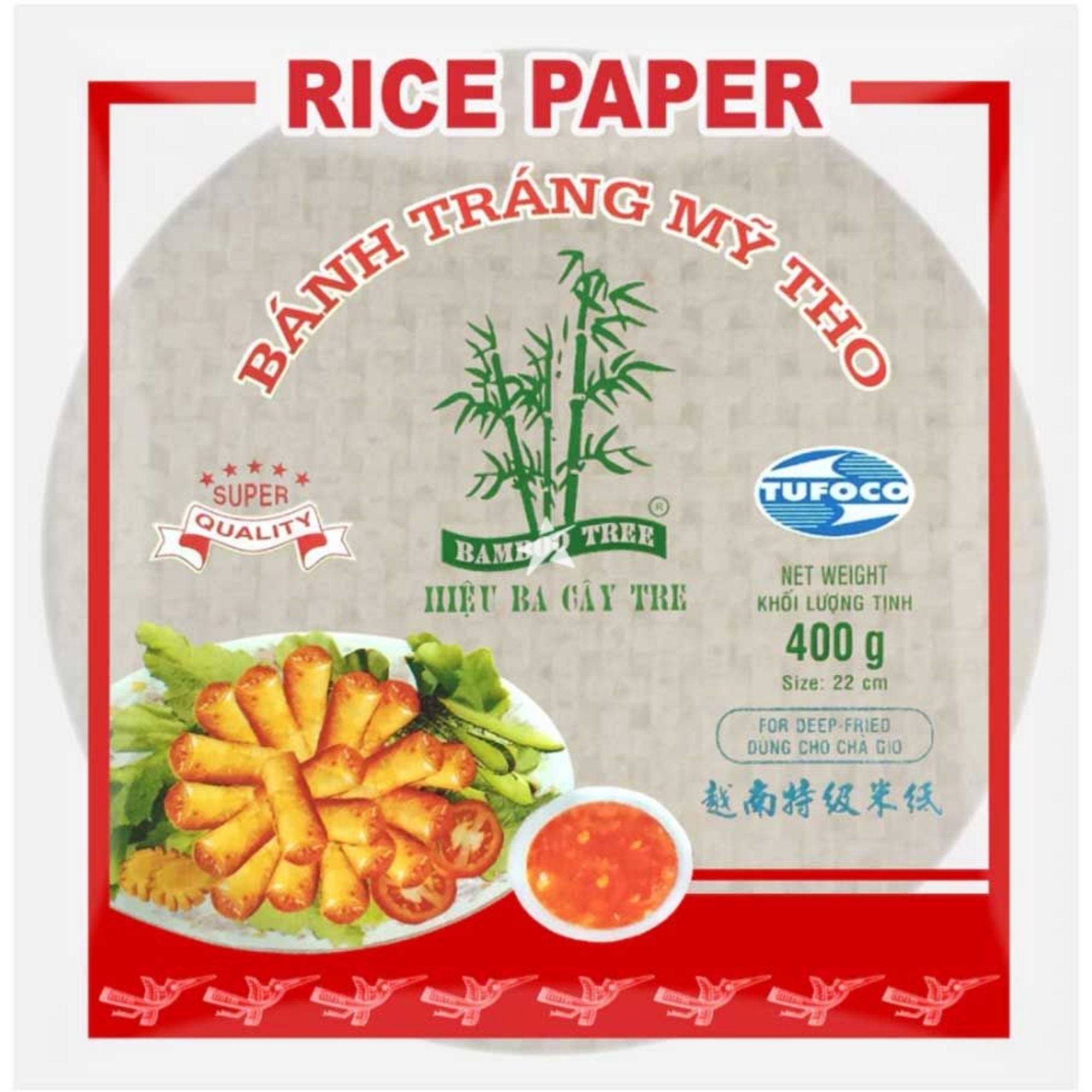 Banh trang 3 cay tre ran - Banh tron 400g