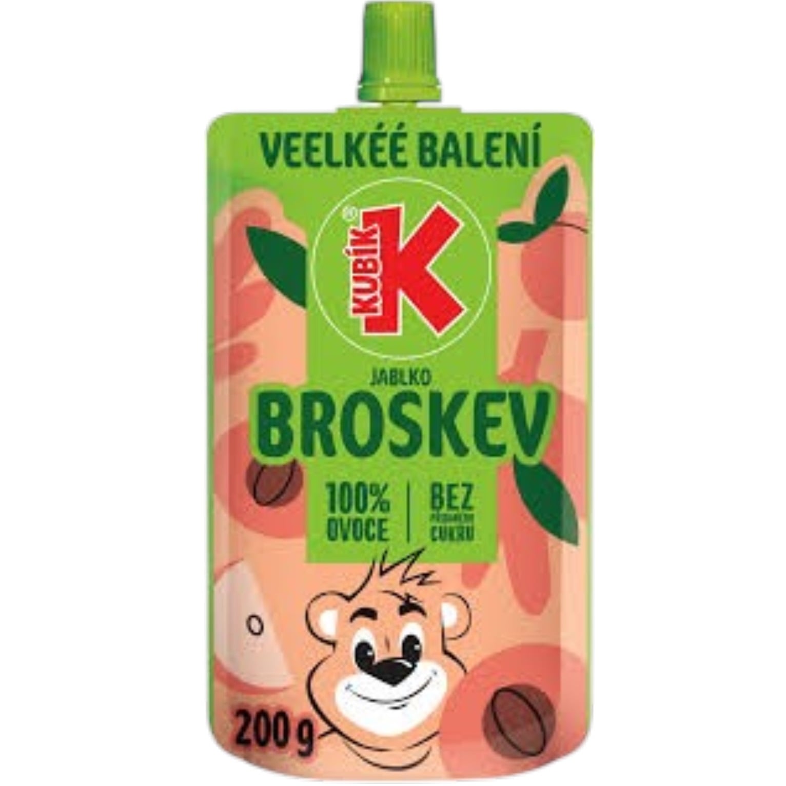 Kubík Kapsička 100% Jablko & Broskev 200g