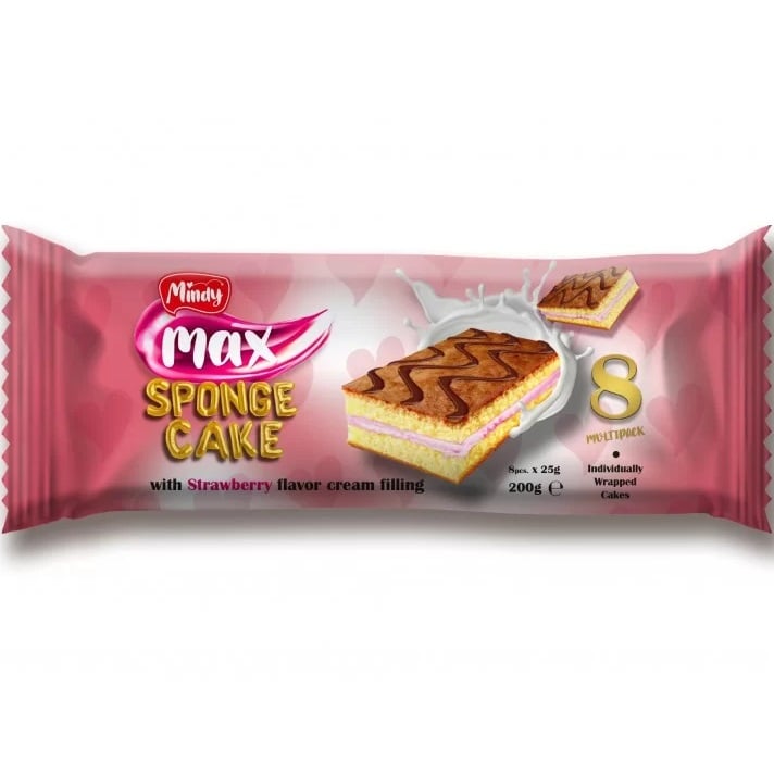 Mindy Sponge Cake 200g Strawberry