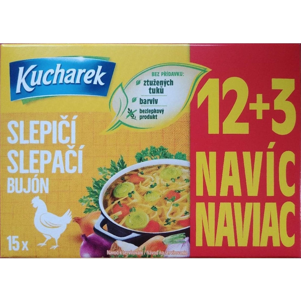 Kucharek Bujon 12+3 150g Slepičí
