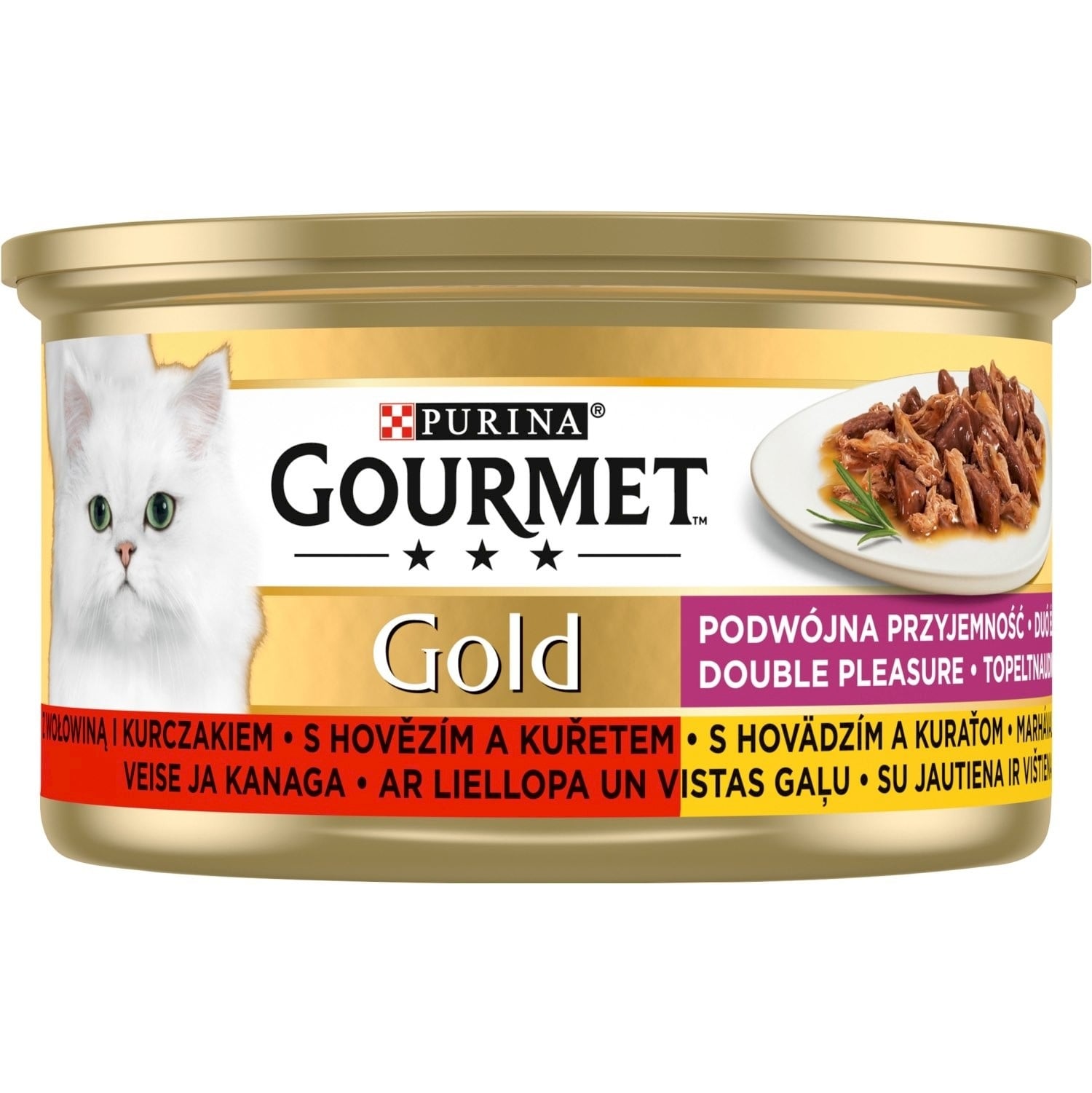 Gourmet Gold 12x85g DuoT Beef & Chicken