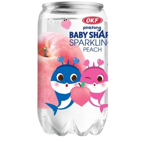 OKF Sparkling Baby Shark 350ml Peach