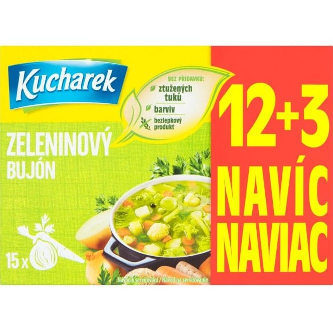 Kucharek Bujón 12+3 150g Zeleninový