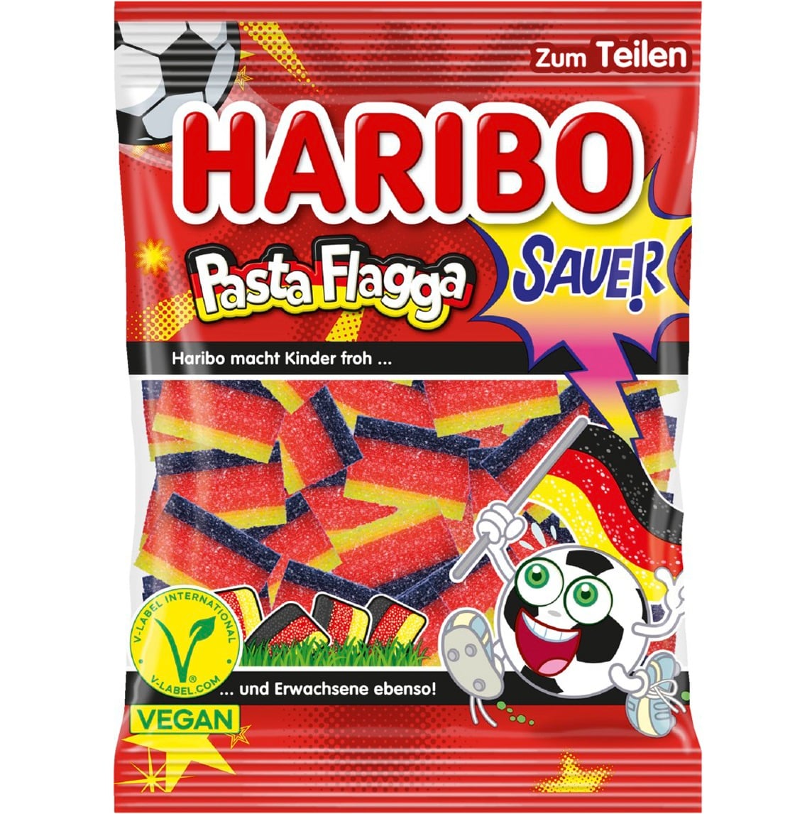Haribo DE Pasta Flagga Sauer 160g