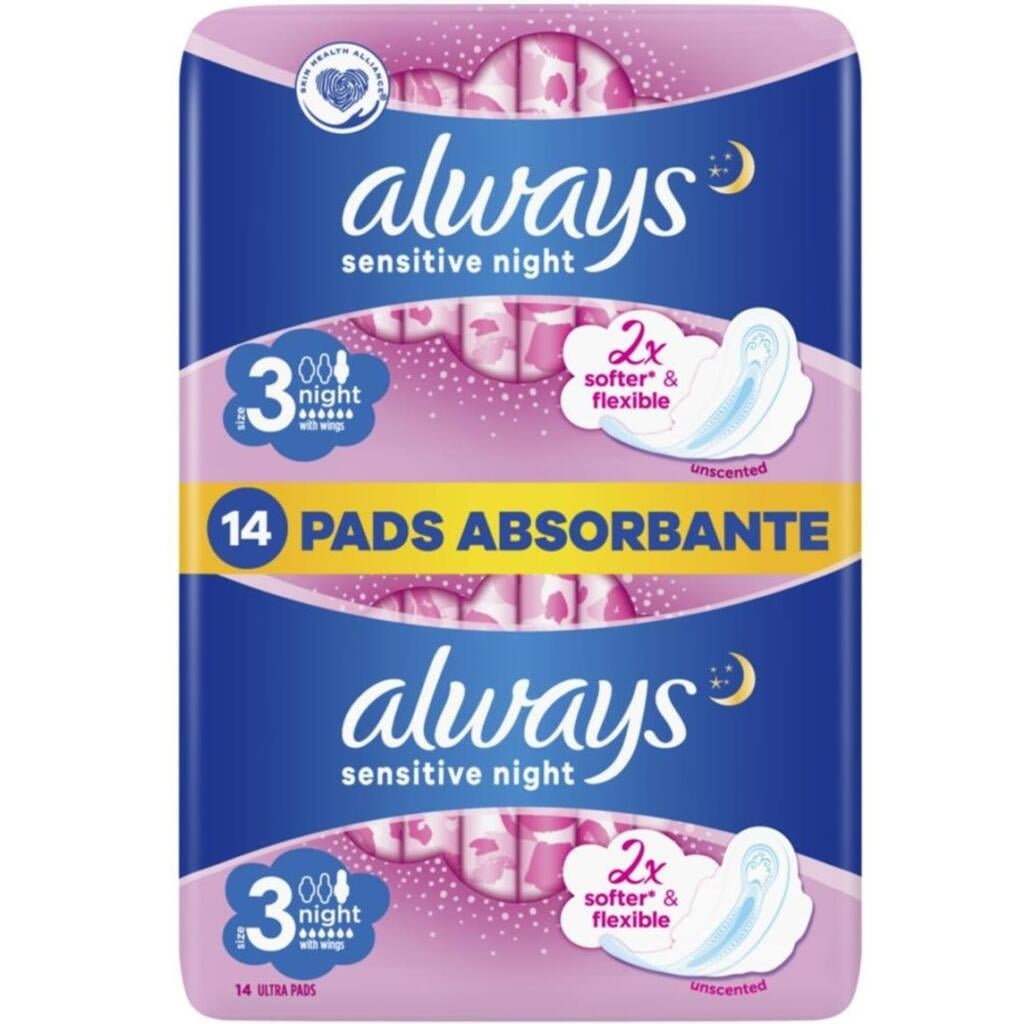 Vložky ALWAYS DUO Ultra Sensitive Night 14ks (12)