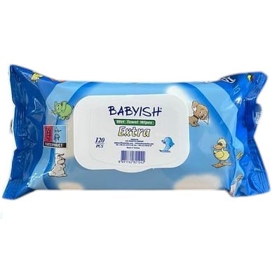 Ubrousky BABYISH 120ks Sensitive Vitamin E & Aloe Vera (24)