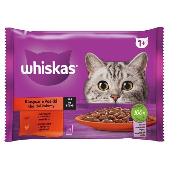 Whiskas kapsička 4x85g Klasické pokrmy ve sťávě