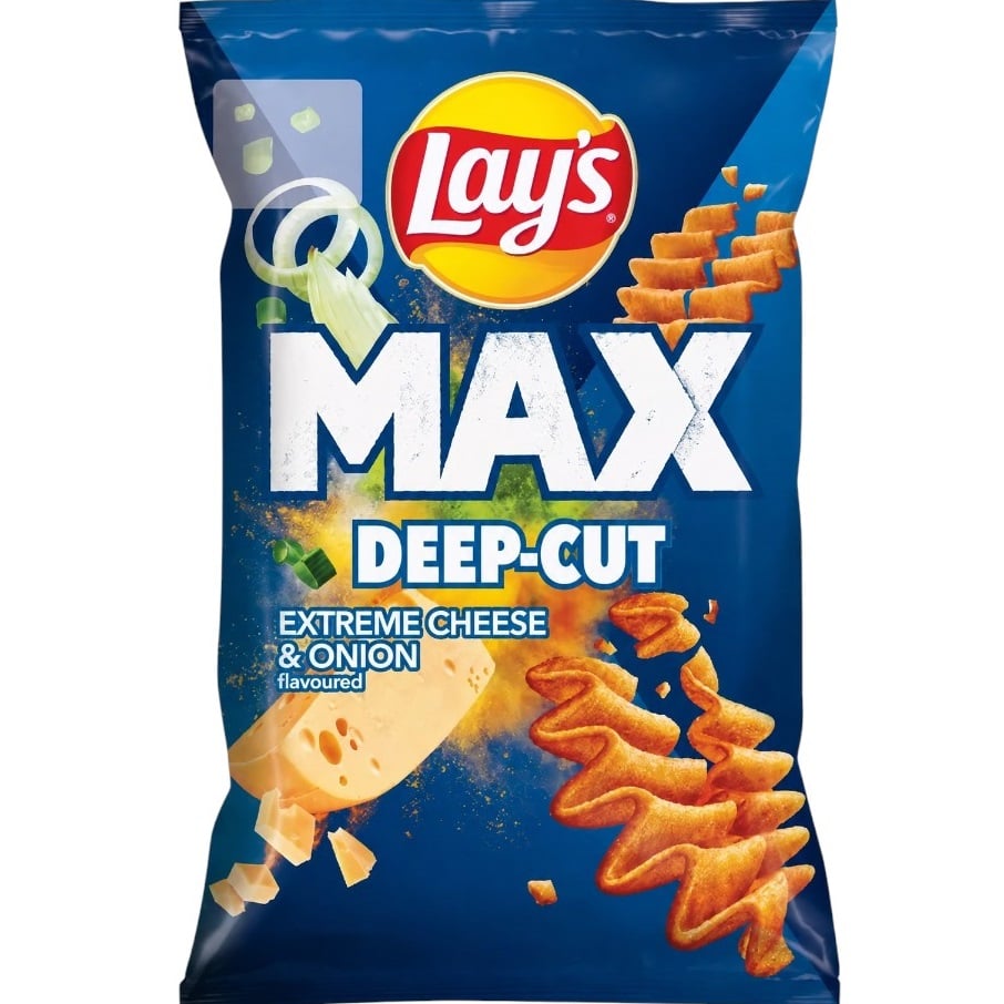 Lays 55g Max Deep-Cut Cheese & Onion