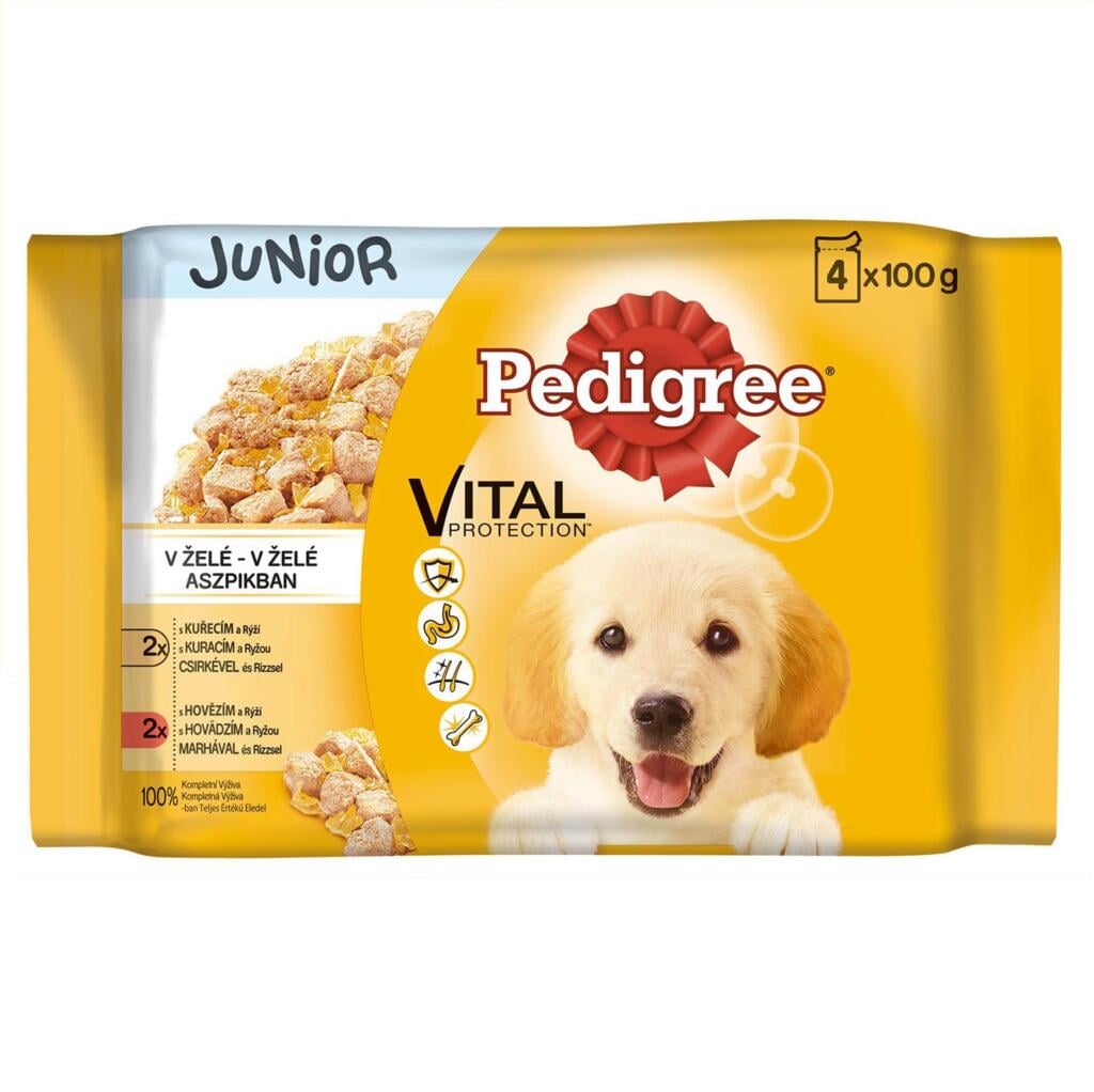 Pedigree 4x100g Junior Mixovaný výběr v želé 4*100g