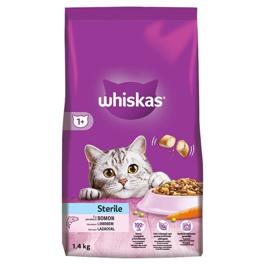 Whiskas granule 1,4kg Sterile s lososem