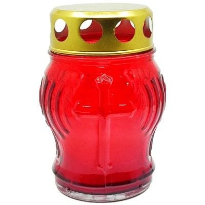 Bispol svíčka hřbitovní W006 40g 10h červený