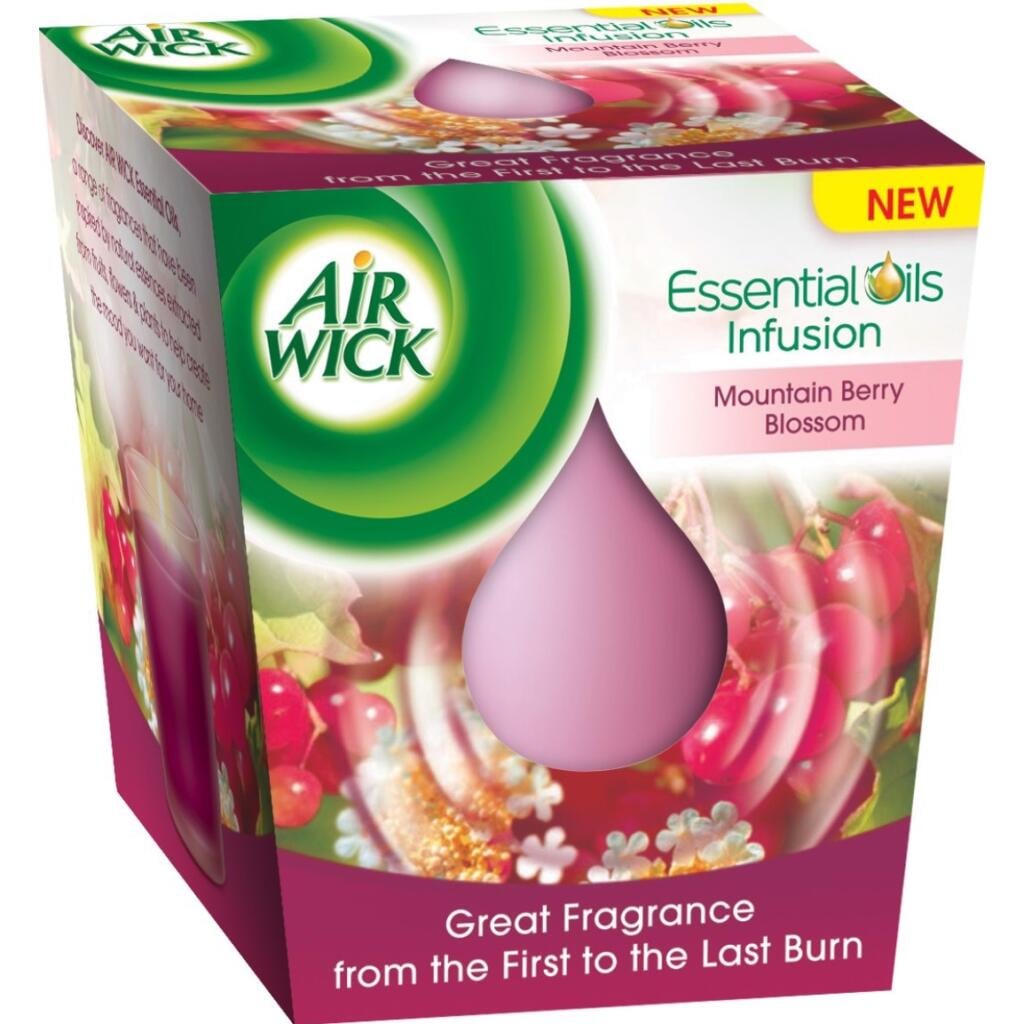 Air Wick svíčka 105g EO Infusion Mountain Berry Blossom