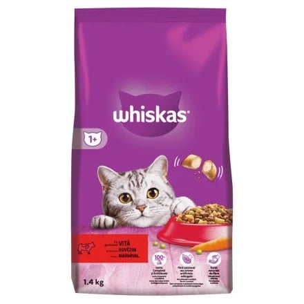 Whiskas granule 1,4kg Hovězí